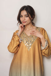 Sunburst Satin Value Added  Kurta Set